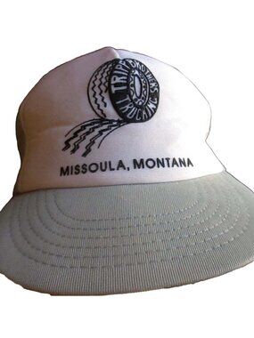 Vintage Mesh Snapback Hat Tripp Brothers Trucking Missoula Montana Made In USA
